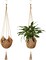 2 Packs Jute Crochet Long Plant Hanger for 3 Inch to 12 Inch Pots, Macrame Plant Holder Rope with 2 S Shaped Hooks for Halloween Home Decor(Brown)